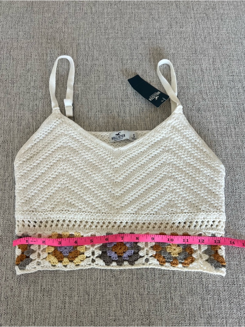Hollister Boho Crochet Knit Crop Top - Picture 7 of 8